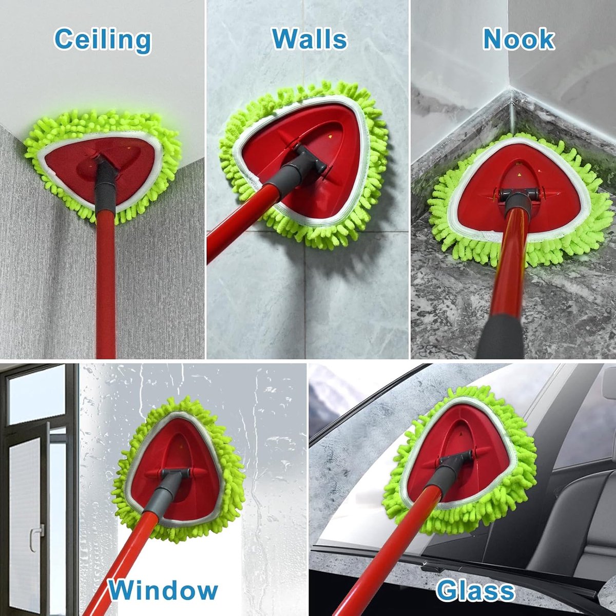 3-piece mop pad replacement suitable for O Cedar, suitable for Ocedar Easywring spin mops - microfiber chenille mop pads for Ocedar spin mops - mop head replacement - replacement mop pads - machine washable, reusable, easy to install - Image 4