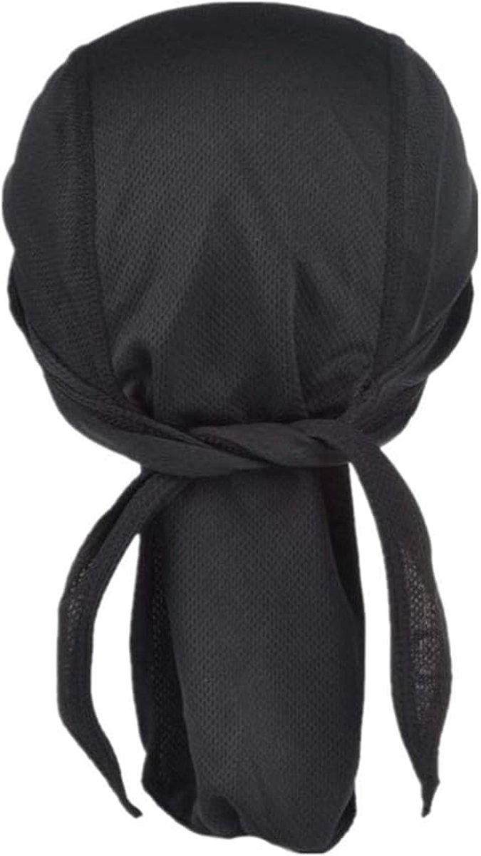 4 pieces - Cycling Cap - Frost Cap - Cycling Headscarf - Skullcap - Sweat-Wicking Beanie - Beanie - Headband - Quick-Drying Pirate Hat - Outdoor Beanie - Hip Hop Hat - Motorcycle Headscarf - Sweat-Wicking Skull Caps - Bandana for Men & Women - Black - Image 3