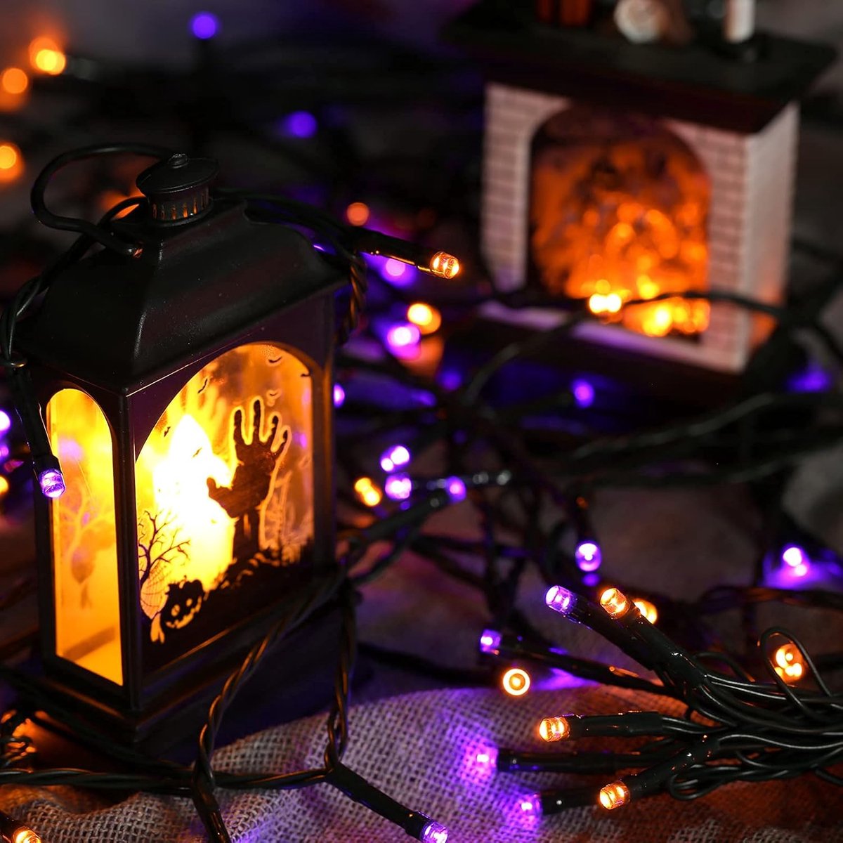 2 Pieces Solar Garden Lights Total 171 FT, 400 LED Lights - Halloween Lighting - Halloween String Lights - Halloween Decoration - Halloween Lanterns Decoration - Small Party Lights - Fairy Lights - Waterproof - For Garden - Patio And Path - Image 5