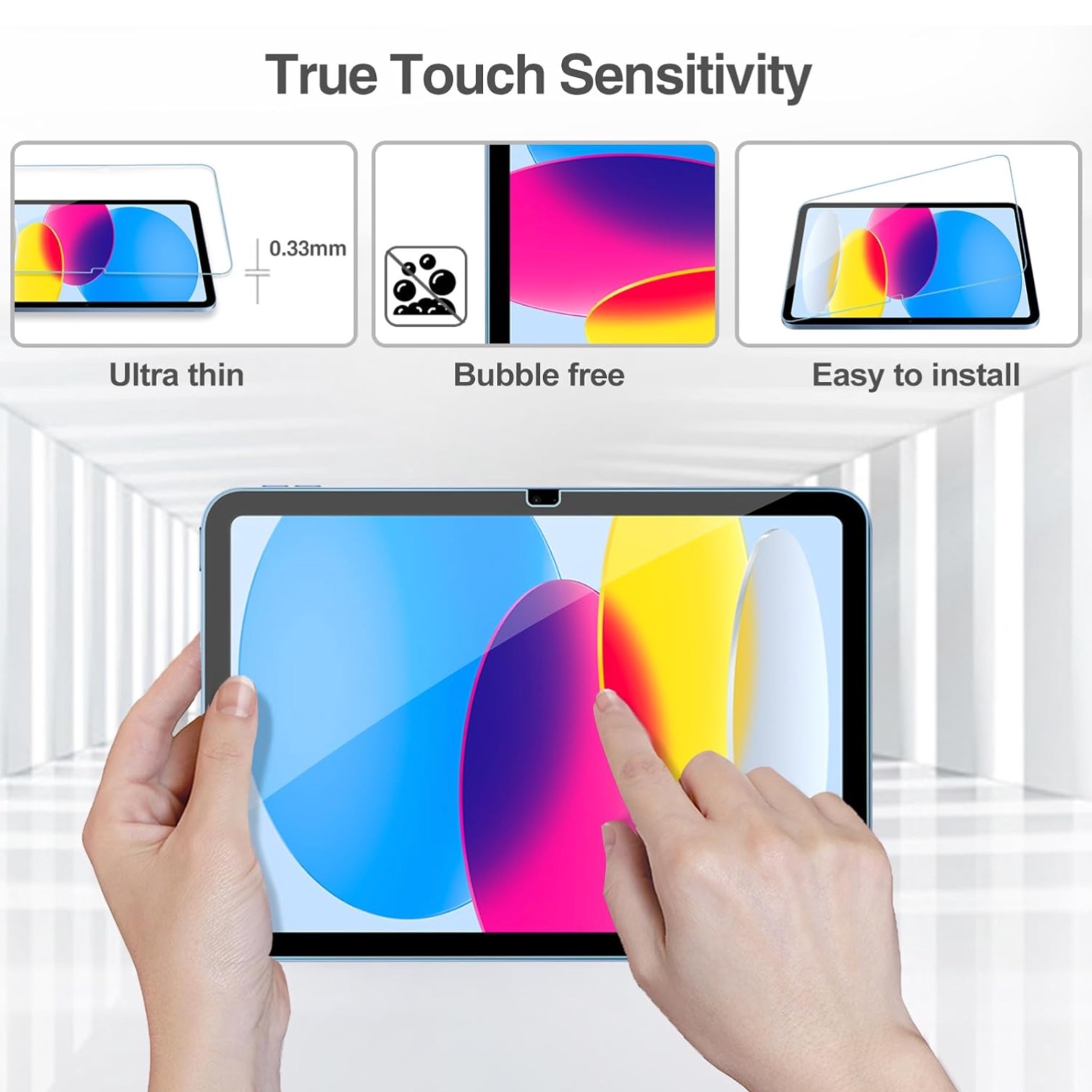 iPad (A16) Gen 11 2025 Tempered Glass Screen Protector 9H Transparent 2-Pack - Image 5