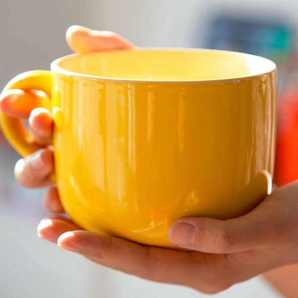 Large Ceramic Coffee Mug 650ml with Henke, Compatible with Breakfast Cereal Bowl and Tea Cup, Birthday Gift - Image 1