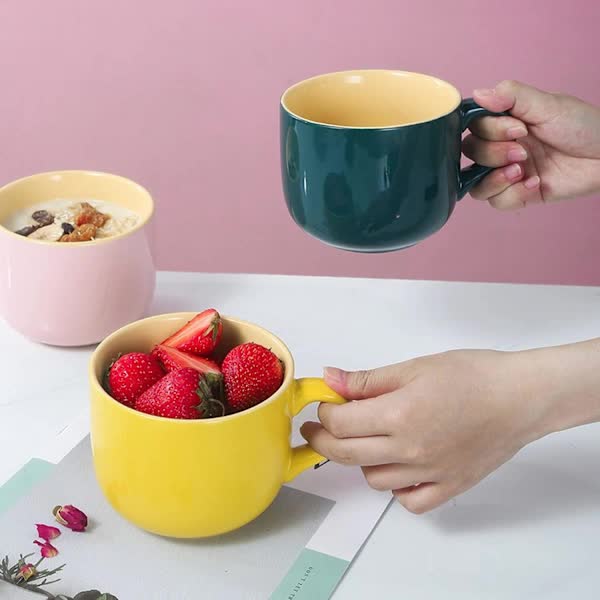 Large Ceramic Coffee Mug 650ml with Henke, Compatible with Breakfast Cereal Bowl and Tea Cup, Birthday Gift - Image 2