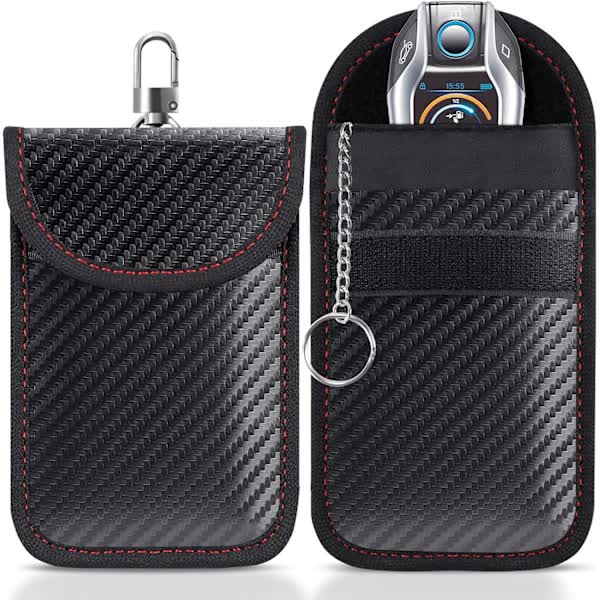 Faraday Car Key Case 2-Pack Signal Blocking Keyless Entry Protector - Image 1