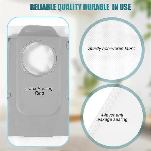 Roborock Q8 Max Q8 Max+ Q5 Pro Q5 Pro+ Compatible Vacuum Cleaner Bags 8PCS Replacement Accessories - Image 3