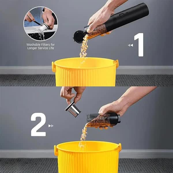 Cordless Car Vacuum Cleaner 4-in-1 High Power 19000Pa Handheld Portable Black Mini Vacuum - Image 2