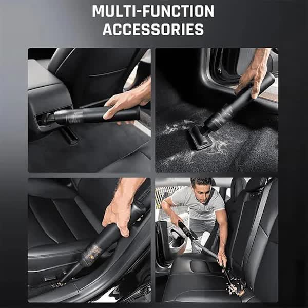 Cordless Car Vacuum Cleaner 4-in-1 High Power 19000Pa Handheld Portable Black Mini Vacuum - Image 3