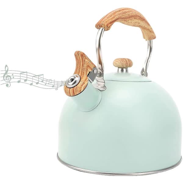 Stainless Steel Whistling Kettle 2.5L for Gas Stoves, Induction Compatible, Ergonomic Handle - Image 1