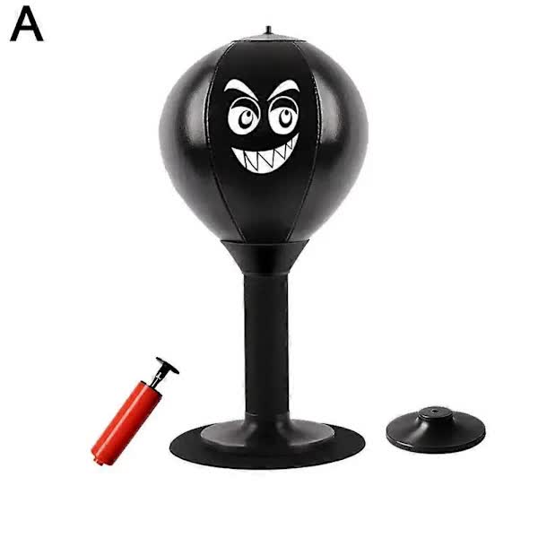 Compatible with Desk Boxing Stress Ball with Suction Cup F2 Black - Image 2