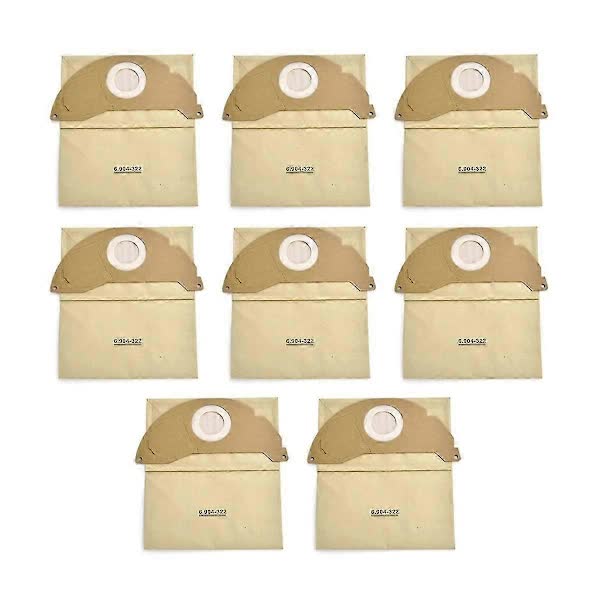 Kärcher Vacuum Cleaner Bags A2004 WD2 Model 6.904-322.0 8 pcs Improved Filtration Easy Handling - Image 1
