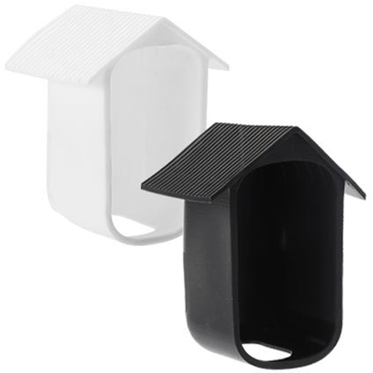 2 pieces - Camera silicone protective cover - Surveillance camera protective cover - suitable for EufyCam 2C - Protection - Weatherproof silicone housing - Soft - Black + White - Image 1