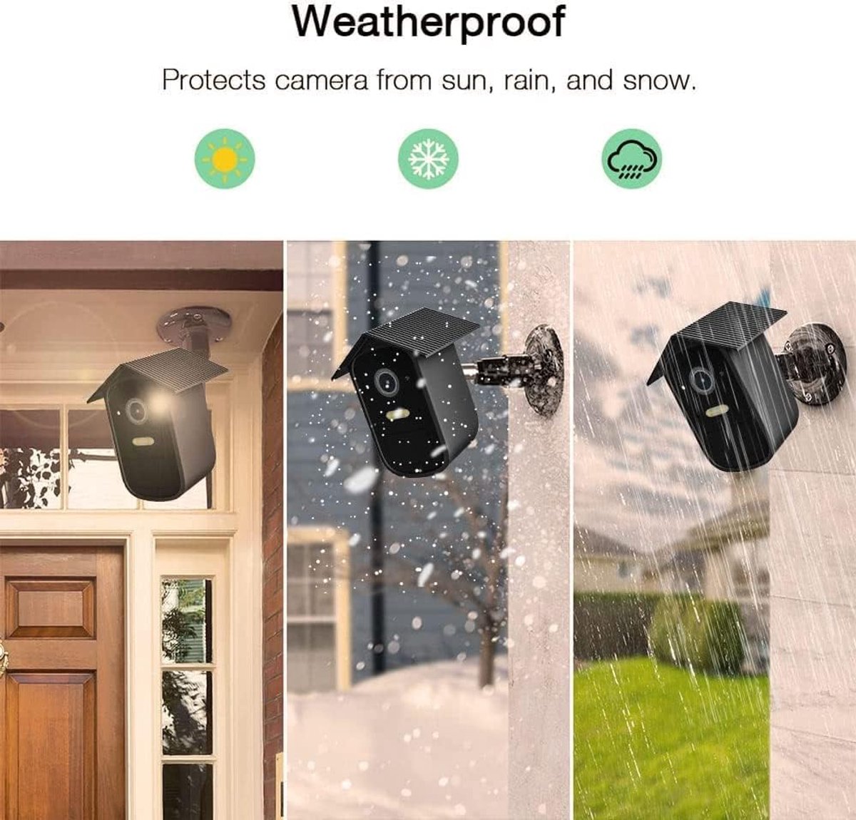2 pieces - Camera silicone protective cover - Surveillance camera protective cover - suitable for EufyCam 2C - Protection - Weatherproof silicone housing - Soft - Black + White - Image 3