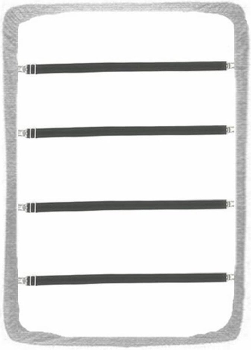 4 pieces - 70-230 cm Sheet tensioners - Sheet clips - Duvet tensioners - Duvet clamps - Bed sheet clamp - Sheet braces - Elastic fitted sheet tensioners - Adjustable - for sheets, ironing board, mattress or sofa - Image 4
