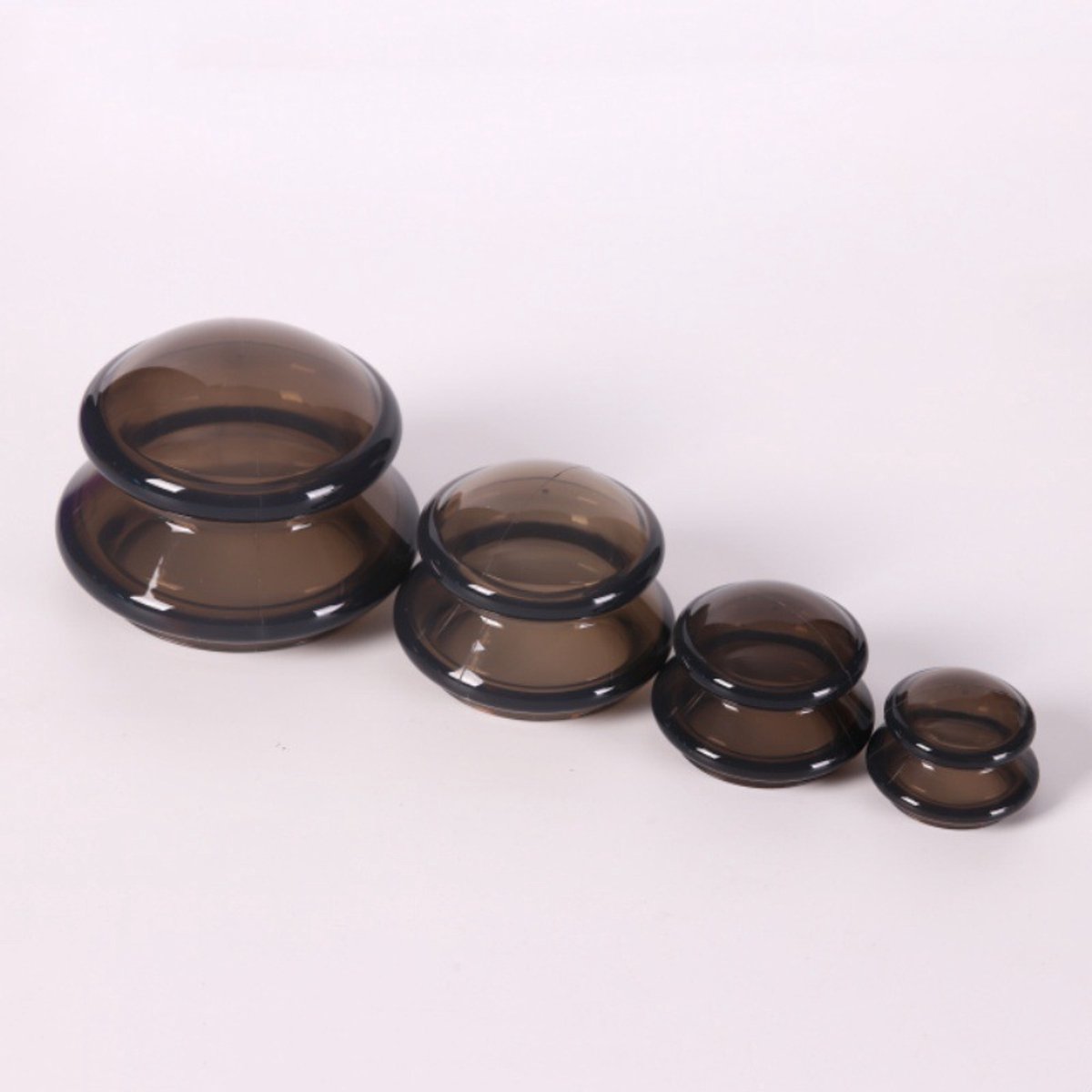 4 pcs Cellulite Cups - Silicone Cups - Cupping Cups - Cupping Set - Cupping For Cellulite - Vacuum Cup - For reducing cellulite anti-aging relieves pain and joints for buttocks, neck, body - Black - Image 1
