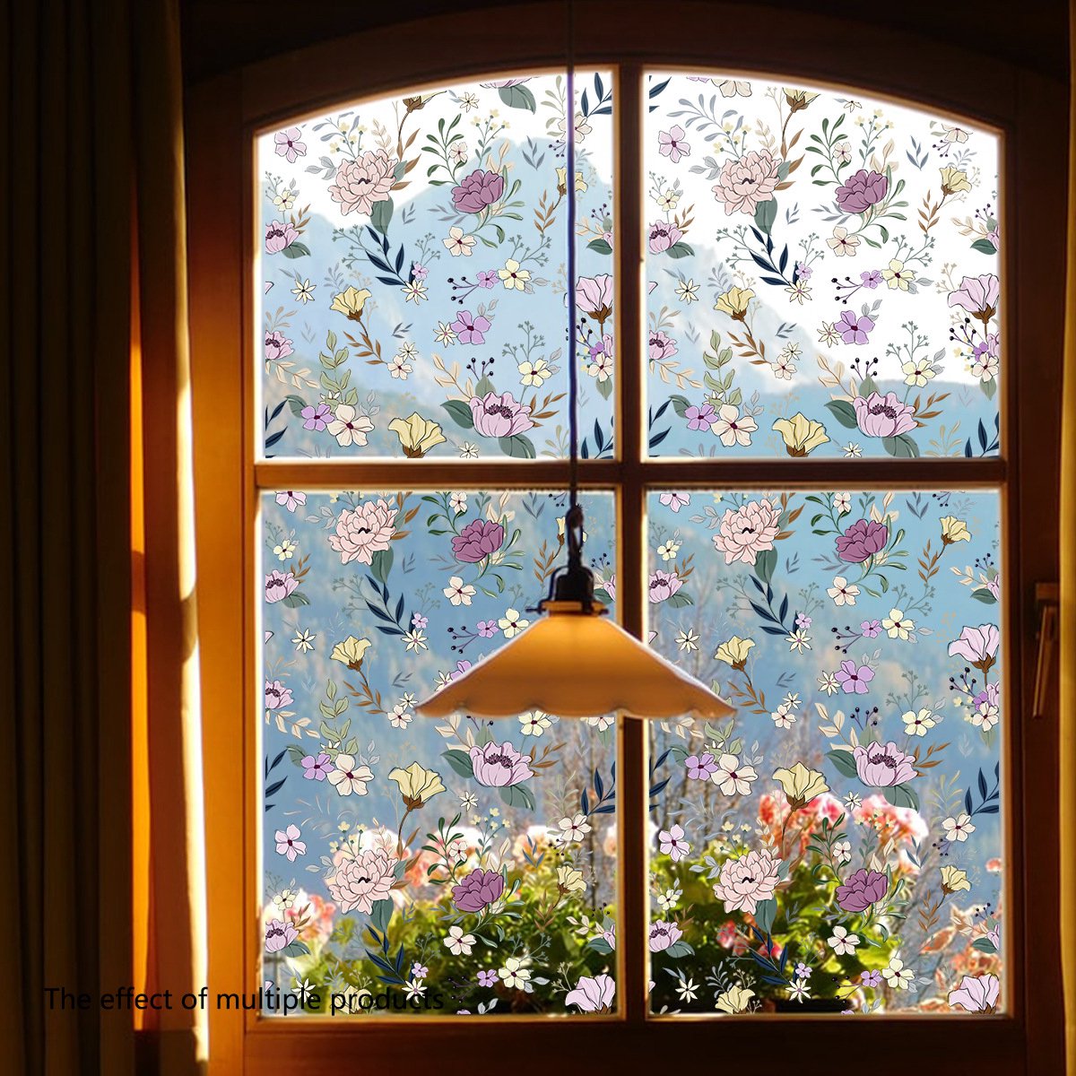 Static window sticker - window sticker - Wall decoration - 45*100cm - flower plant - PVC - B - Image 4