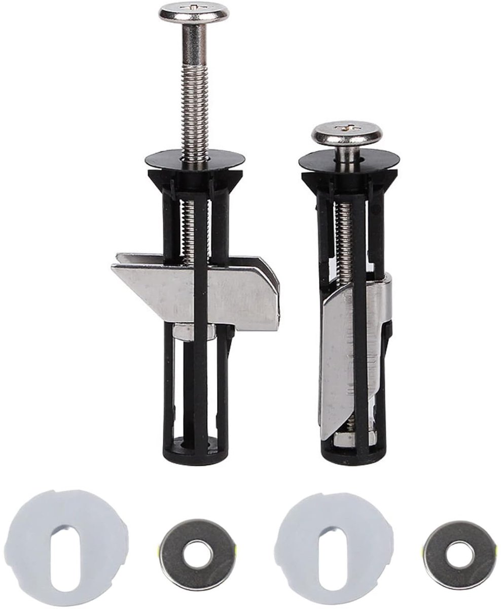 Toilet Seat Hinges - Universal Mounting Kit for Toilet Seats - Toilet Seat Hinge Set - Image 1