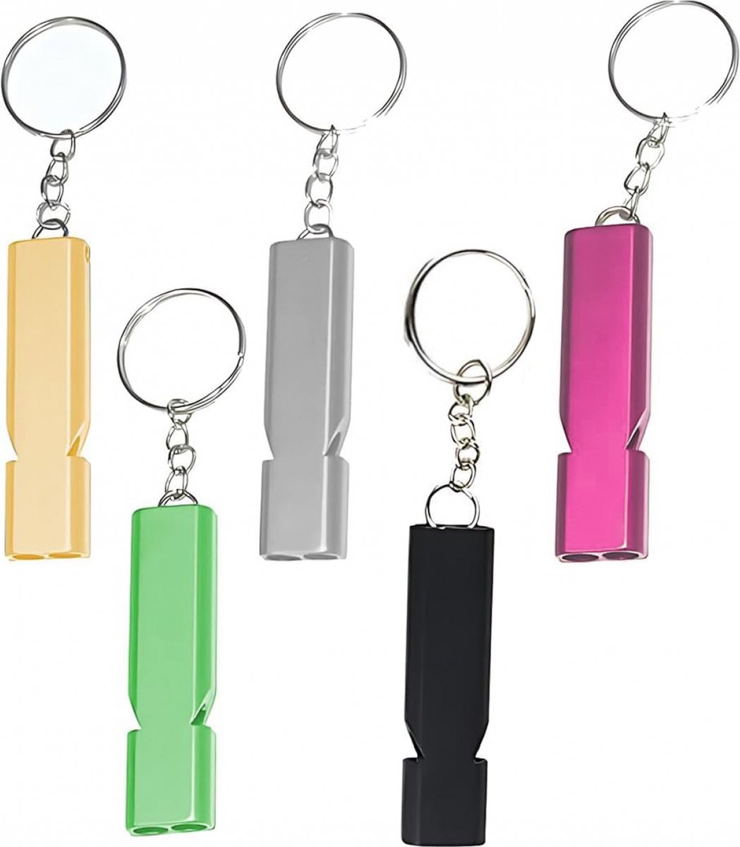 Emergency Whistle - 5 Pieces - Metal Whistle - Alarm Whistle - 120dB - Outdoor Equipment - Dog Whistle - Survival Whistle - Kids Rescue Signaling - Image 1
