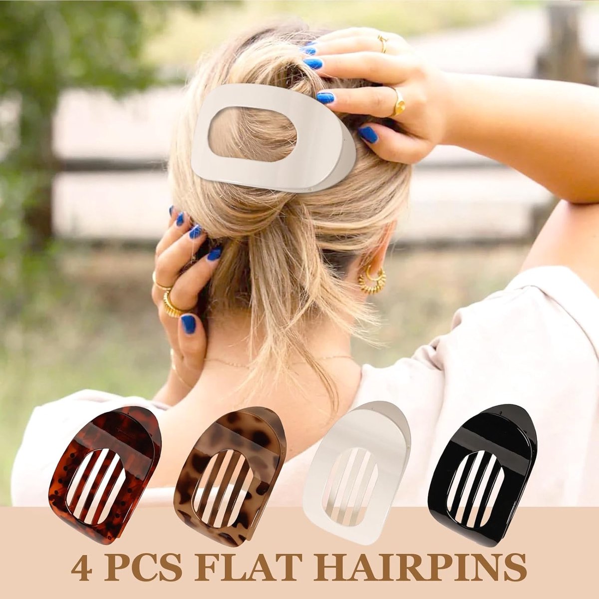 Hair elastic - 4 pieces - Hair accessories - 4 colors - - Image 3