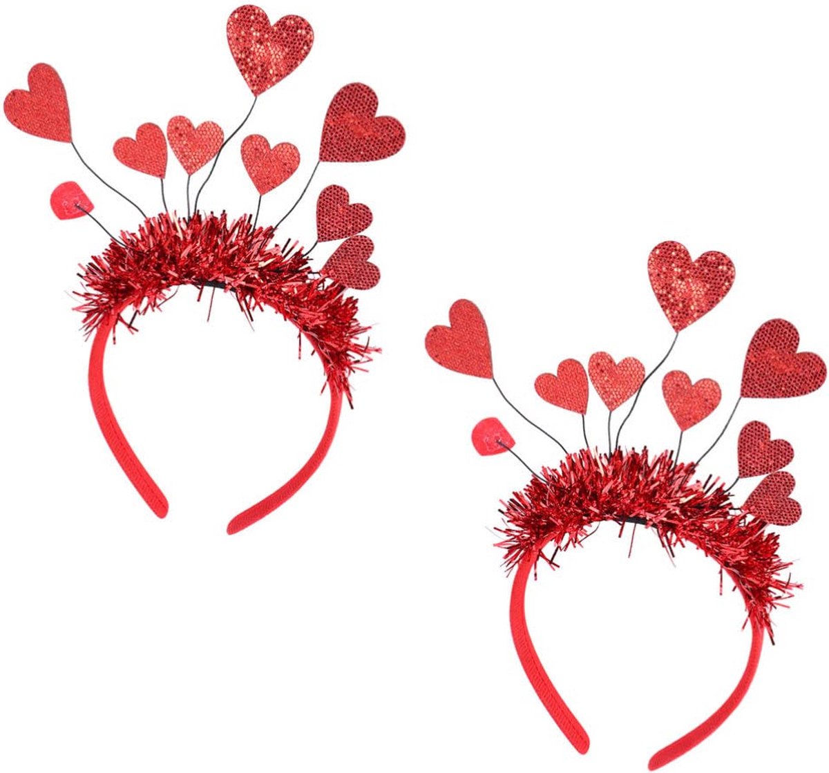 2 pieces - Love headband - festival - surprise - Valentine's Day party hair - Headband - 20*29cm - red - felt cloth - Image 1