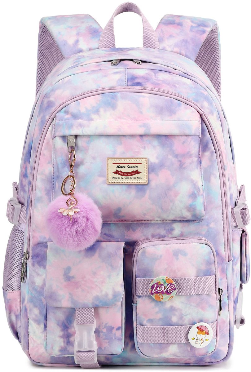Backpack - School Bag - Backpack - Girl Backpack - School Backpack - School Bag - Laptop Backpack - 30 Liters - PurpleB - Image 1