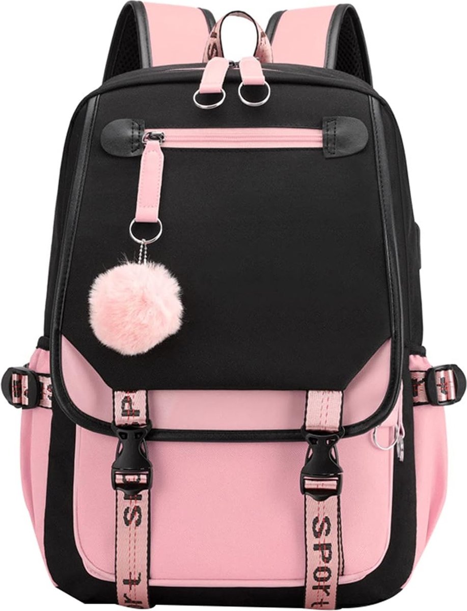 Backpack - School Bag - Backpack - Girl Backpack - School Backpack - School Bag - Book Bag - With USB Charging Port - Laptop Backpack - 30 Liters - Image 1