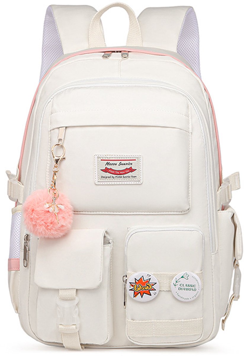 Backpack - School Bag - Backpack - Girl Backpack - School Backpack - School Bag - Laptop Backpack - 30 Liters - WhiteB - Image 1