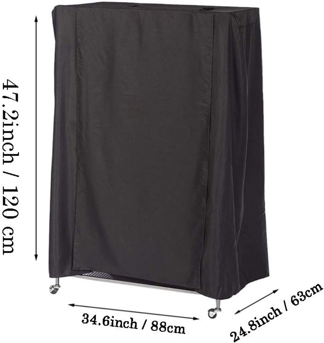 Parrot Cage Cover - Birdcage Cover and Dustproof Covers - Good Night Cover for Parrots - 210D Oxford Cloth - 88*63*120cm - Universal - Blackout - Waterproof - Black - Image 4
