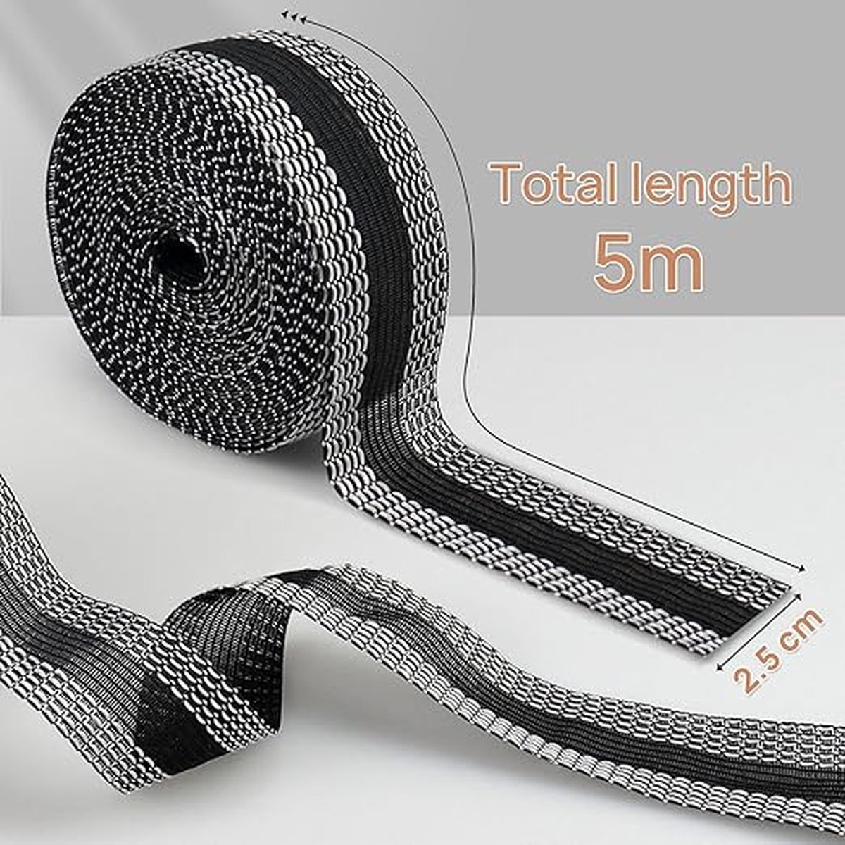 Iron-on tape - Shorten trousers - Shortening hem tape - Black - 5 meters - Image 2