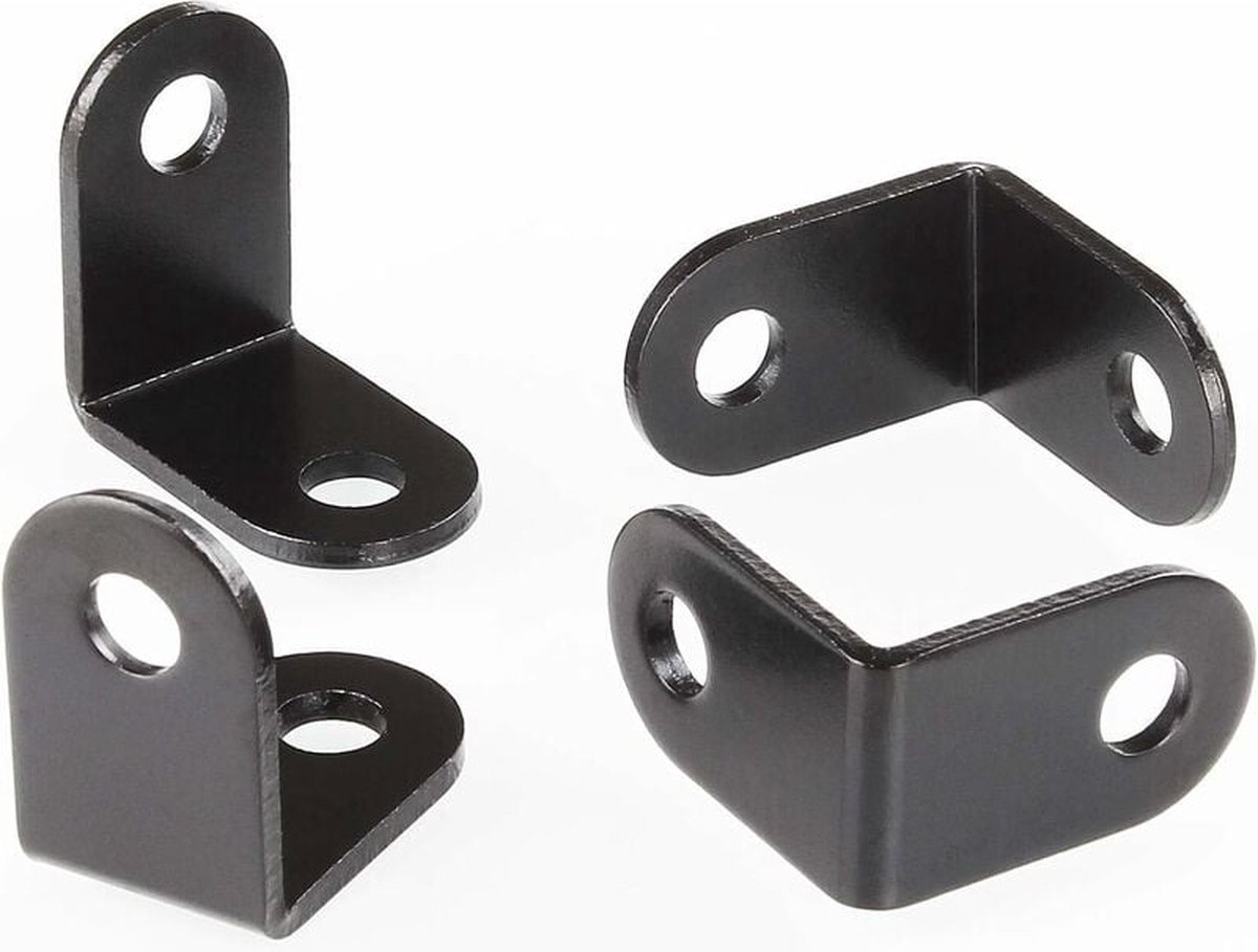 20 pieces - Corner connections - corner anchor - corner connectors - fixed bracket - corner bracket - 26x26 MM - iron - black - 90 degrees - Including screws - Image 2