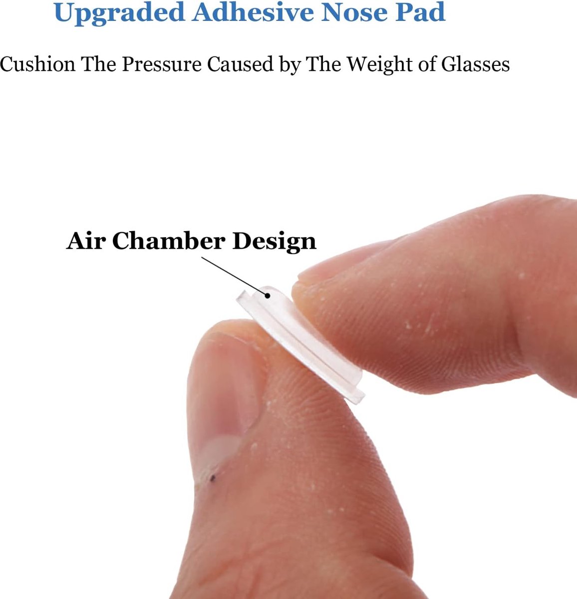 Nose Pads for Glasses - 20 Pairs - Nose Pads for Glasses with Air Chamber - Glasses Cushions - Silicone - Transparent - Anti-slip - Self-adhesive - Suitable for sunglasses, reading glasses, sports glasses - Image 3