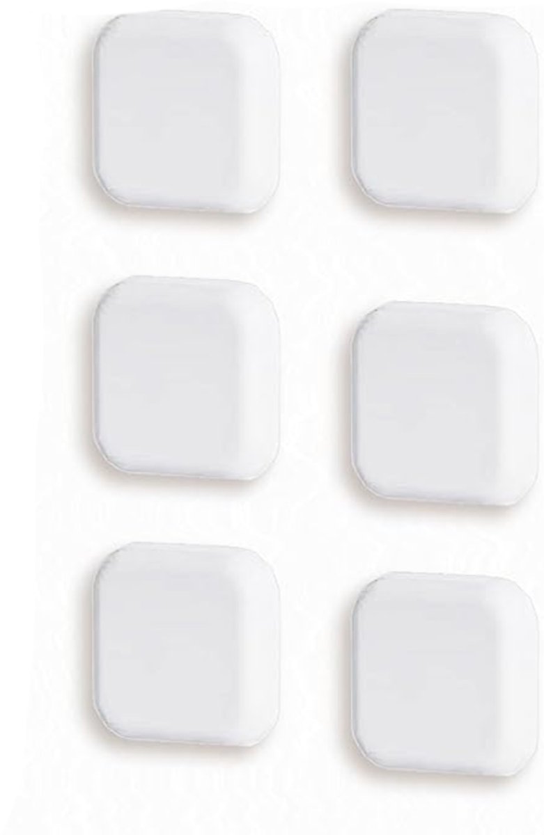 6 Pieces - Door Protectors - White - Indoor Door Stops - Wall Protector - Door Buffer - Self-Adhesive - Wall Protection - 42*42*12mm - Silicone - Door Handle Buffers - Image 1