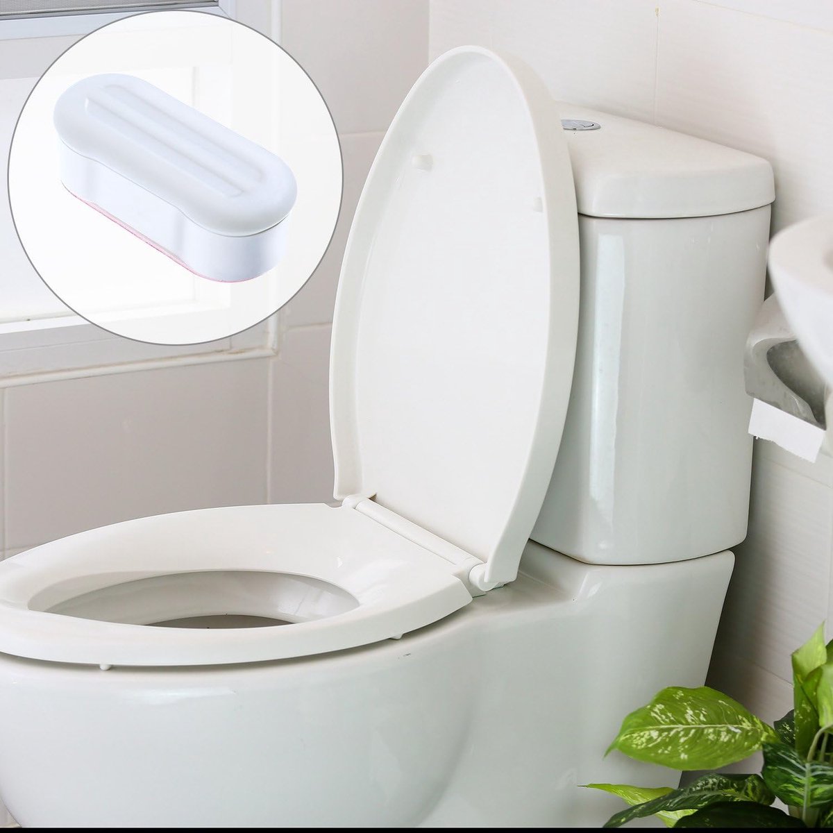 Toilet Seat Buffers - 8 Pieces - Toilet Seat Buffers - Extend Bidet Life - Toilet Seat Buffers - Silent and Soft Closing - Protect Toilet Seat - White - Self-adhesive - TPE, ABS and Plastic - Image 4