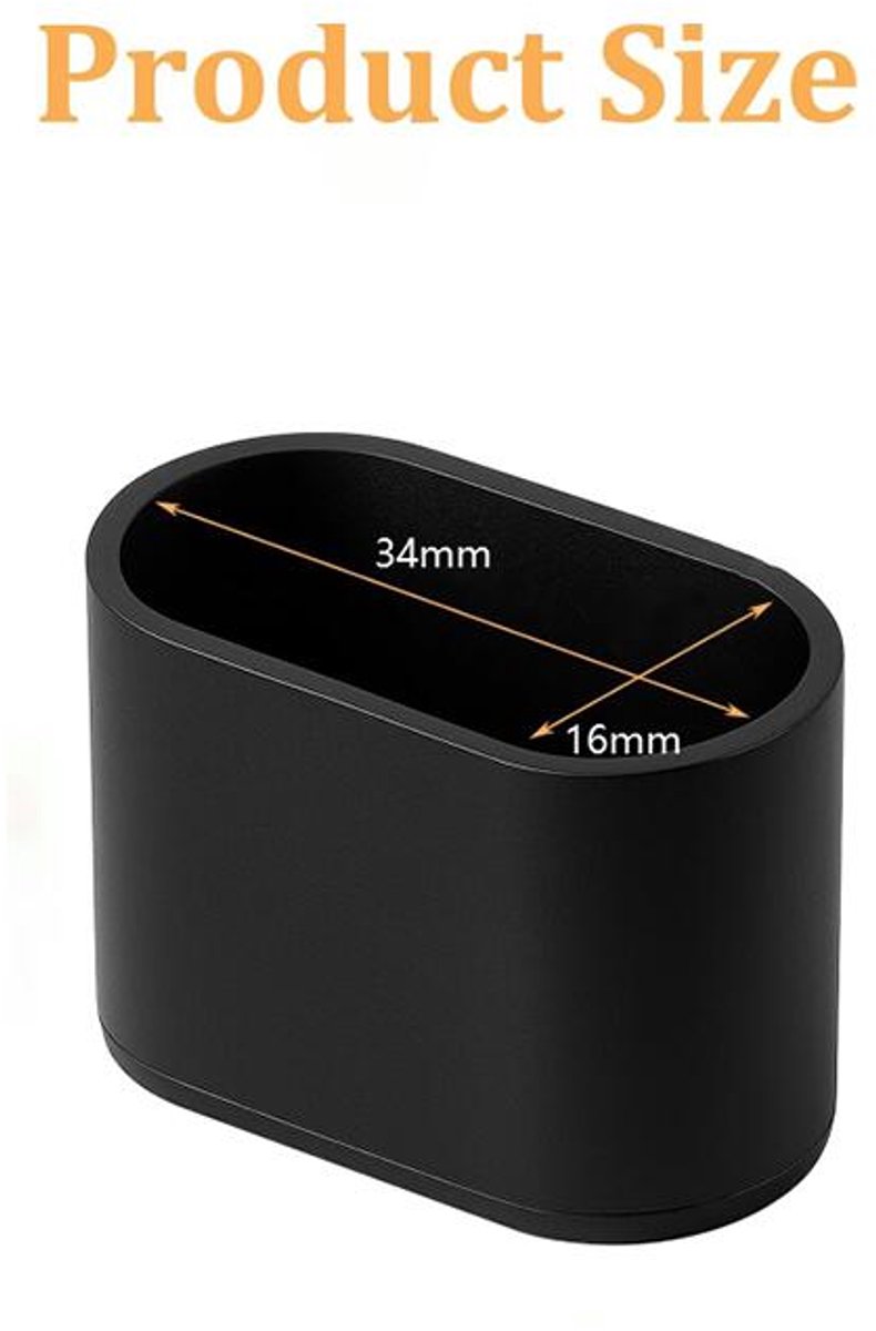 Chair Leg Caps - 20 Pieces - Chair Leg Protectors - PVC - Oval Furniture Leg Protectors - Floor Protectors - Furniture Protectors - Suitable for Furniture Protection - 16mm x 34mm - Black - Image 3