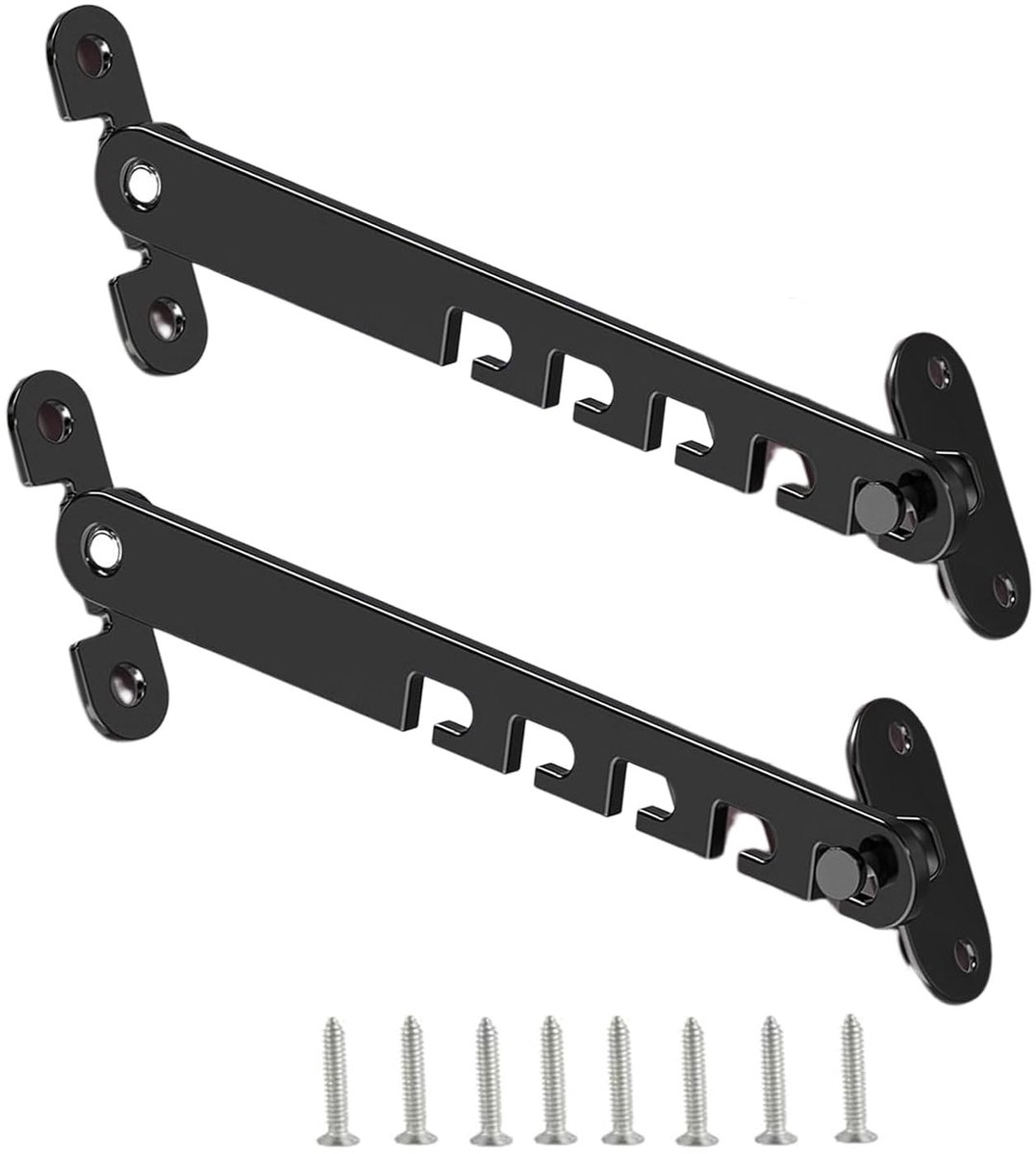 Window and Door Stopper - 2 pieces - Window Limiter - Window Security - Child Lock Window - Window Lock - 16cm - with Mounting Material - Black - Image 1