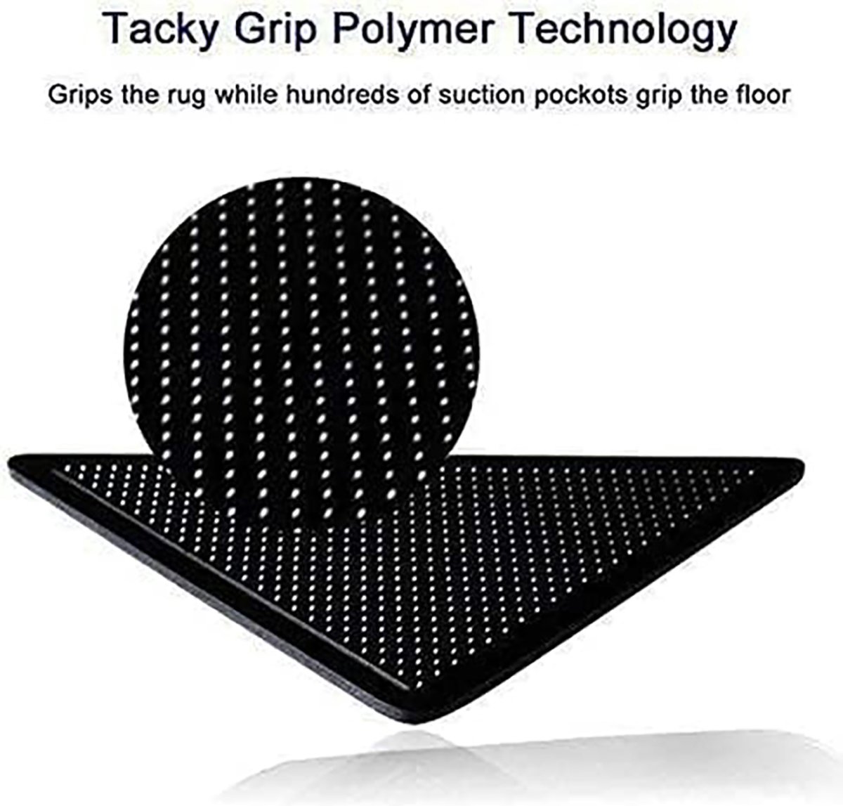 Anti-slip corners - Carpet tape - Carpet grippers - 8 pieces - Anti-slip mat, rug, carpet - Reusable pads - Self-adhesive double-sided - Image 6