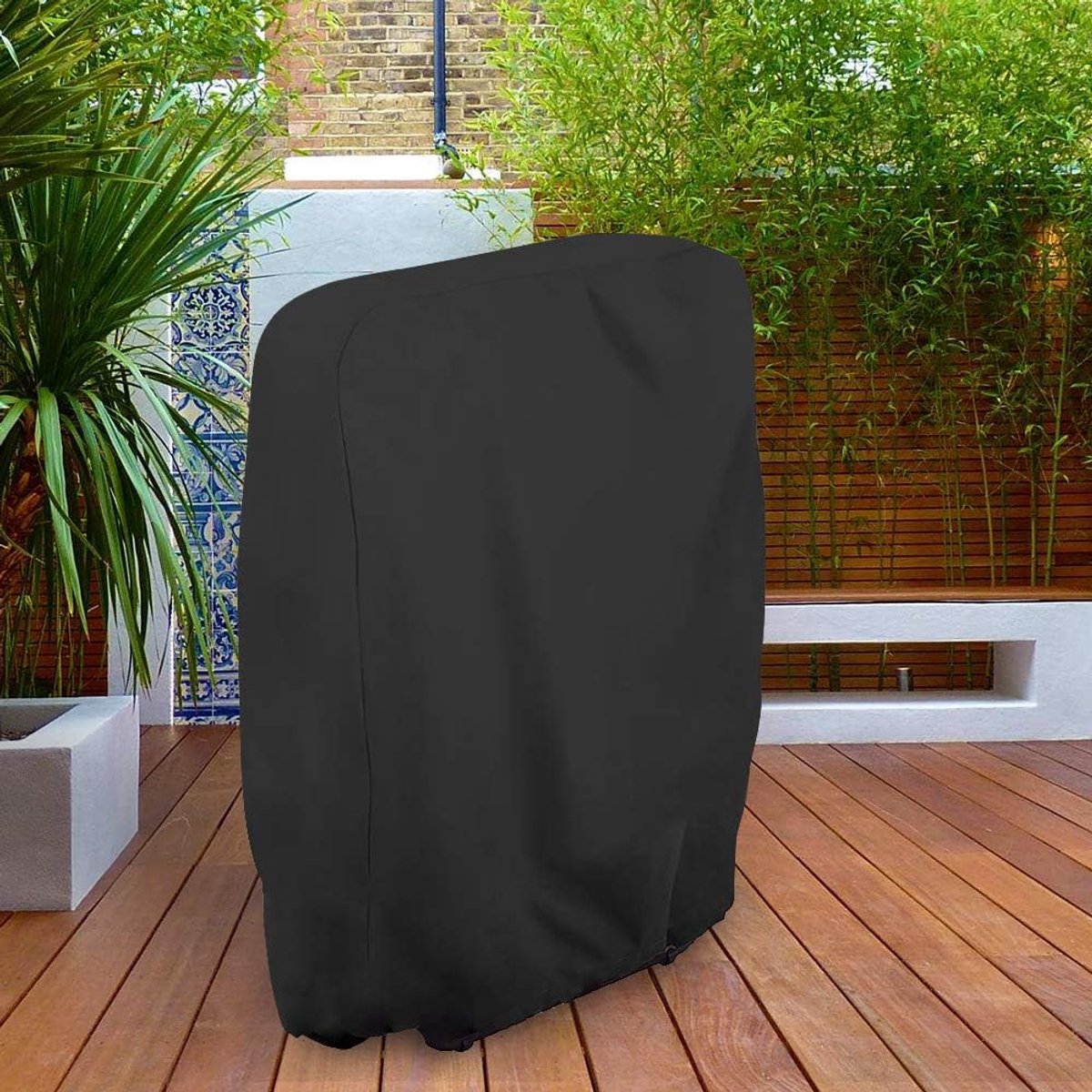 20/34*71*110cm - Garden chair covers - Foldable lounge chair cover - 210D Oxford fabric garden chair covers - Dust cover for chair - Dust cover - Garden accessories - Foldable lounger cover - with storage bag - black - Image 5