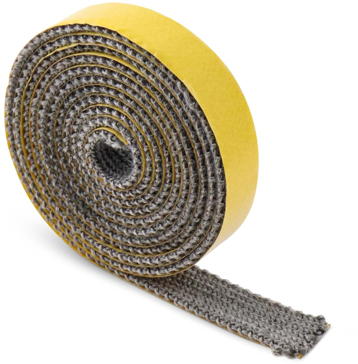 Stove Rope - Stove Cord - Fireplace Tape - Stove Gasket - Fiberglass - 3mm*15mm*2m - Black - Self-Adhesive - Flat - Heat-Resistant - for Stove, Chimney, Stove Pipe, Oven Door - Image 1