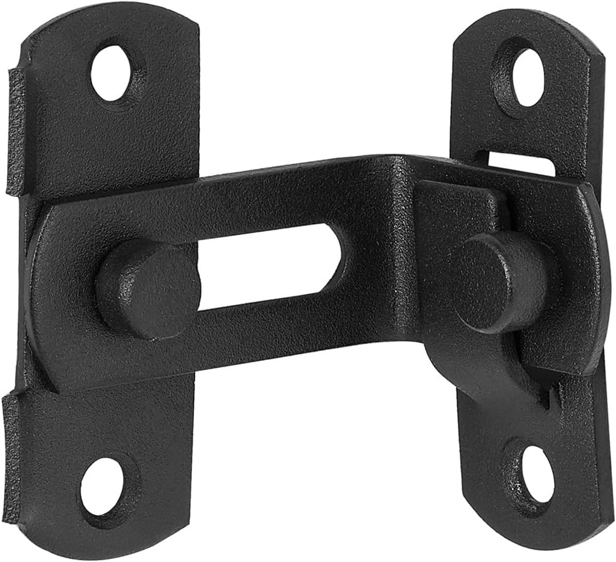 Door latch - 90 degree angle door locks with screws - black - stainless steel - security sliding lock - for doors and windows - 62*70 mm - Door security - Image 1