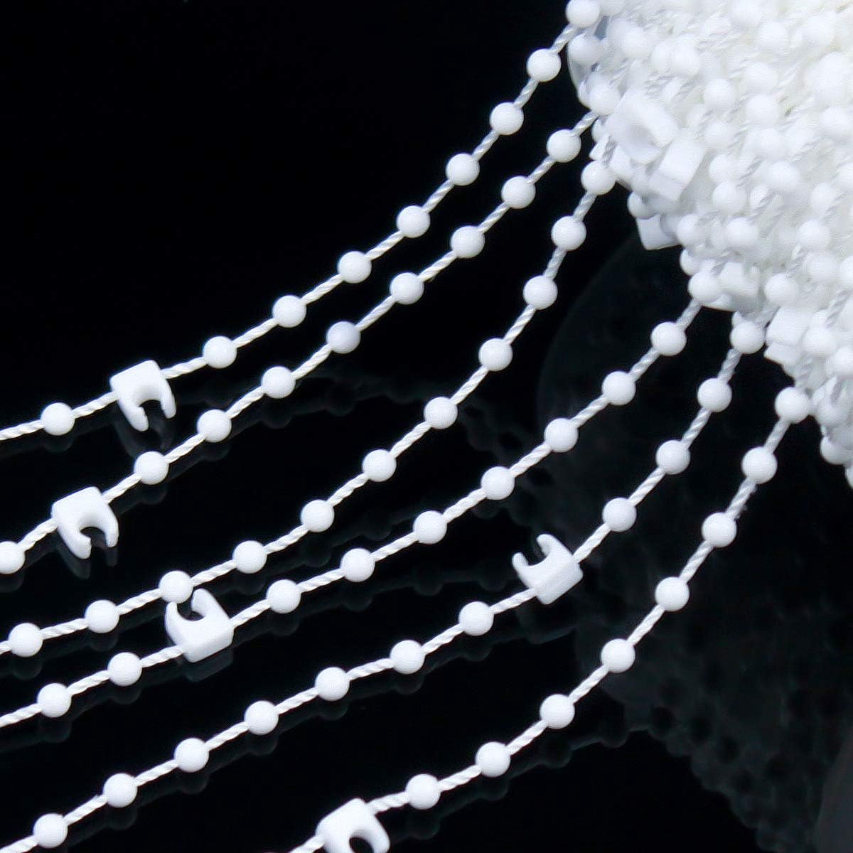 Roman Blind Chain - 20M - with 5 mating connectors - Roller Blind Chain - Curtain Parts - White - Plastic - for 89 mm slats - For repairing roller blinds Shades - Image 4