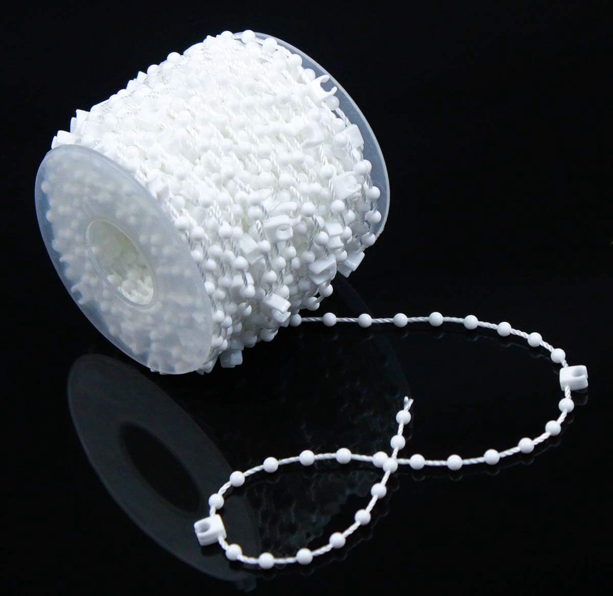 Roman Blind Chain - 20M - with 5 mating connectors - Roller Blind Chain - Curtain Parts - White - Plastic - for 89 mm slats - For repairing roller blinds Shades - Image 5
