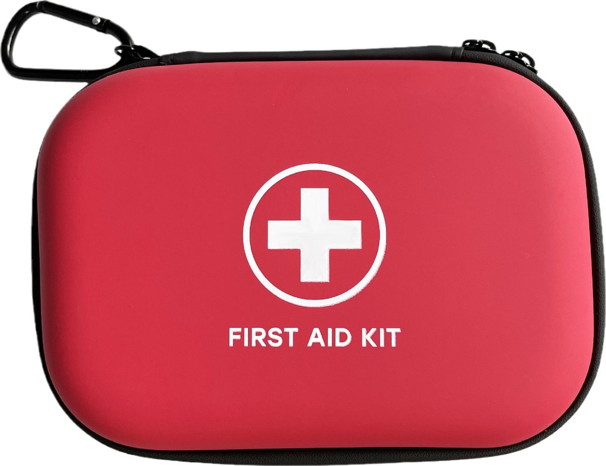 First aid kit - First aid kit - Survival kit outdoor emergency kit - First aid kit sports - First aid sports bag - Red - First aid kit - First aid drum - PU - red - 17.6*12*5.5cm - Image 1