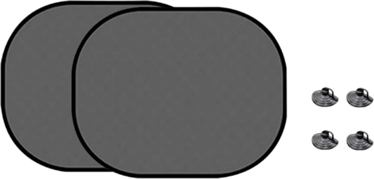 Car Side Window Sunshade - 2 Pieces - UV Protection - Car Sunshade for Baby & Child - Car Window Sun Protection - Car Sunshade - Car Accessories - Universal - 44 cm x 36 cm - Black - Polyester - Image 1