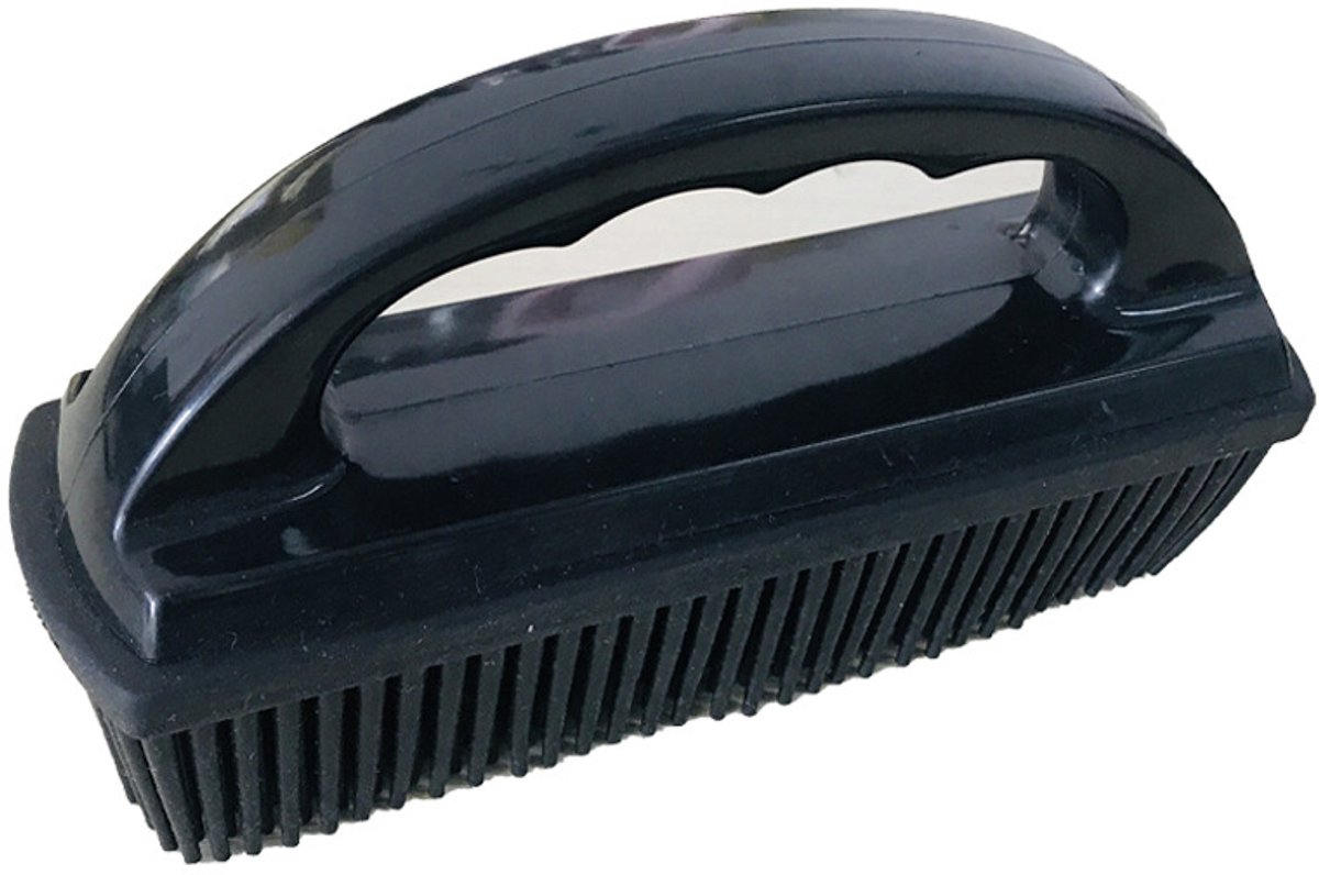 Pet Hair Remover for Fabric - Remove Dog and Cat Hair from Clothing, Furniture, Cushions and Car Interior - Rubber Hair Remover - Soft Deshedding Brush - Black - For Pets and Furniture - Image 1