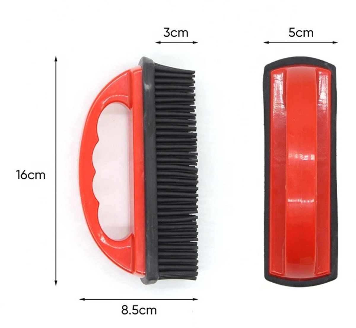 Pet Hair Remover for Fabric - Remove Dog and Cat Hair from Clothing, Furniture, Cushions and Car Interiors - Rubber Hair Remover - Soft Deshedding Brush - Red - For Pets and Furniture - Image 3