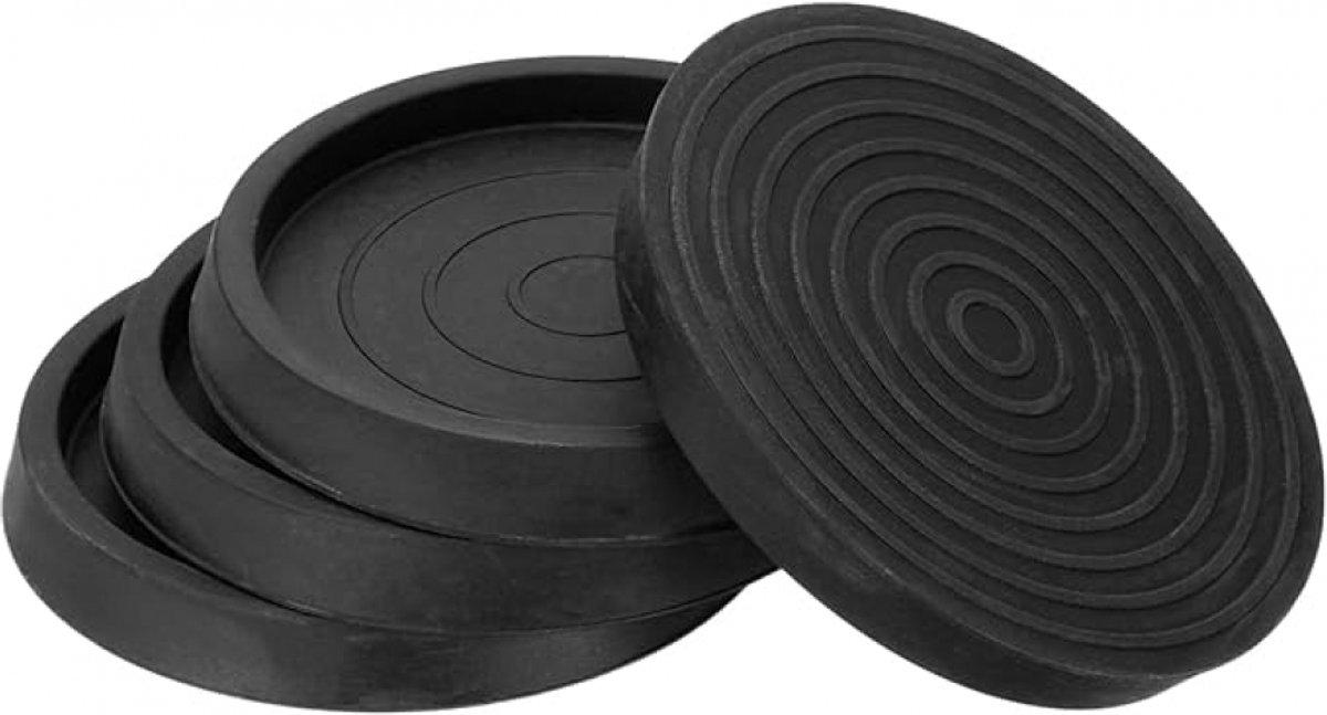 4 Pieces - Non-Slip Furniture Pads - Rubber - Black - Round - For Floor and Furniture Protection - For Bed Sofa Stoppers - 75*75*9mm - Image 1