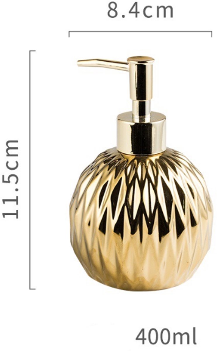 Modern ceramic soap dispenser gold for bathroom and kitchen - Image 6