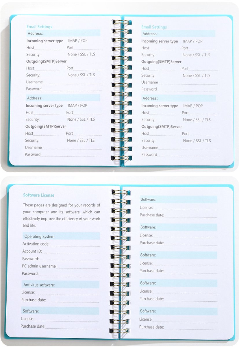 Password Book - Password Booklet - Password Booklet with Alphabet - Password Organizer - Password Notebook - A6 - Blue - Image 5