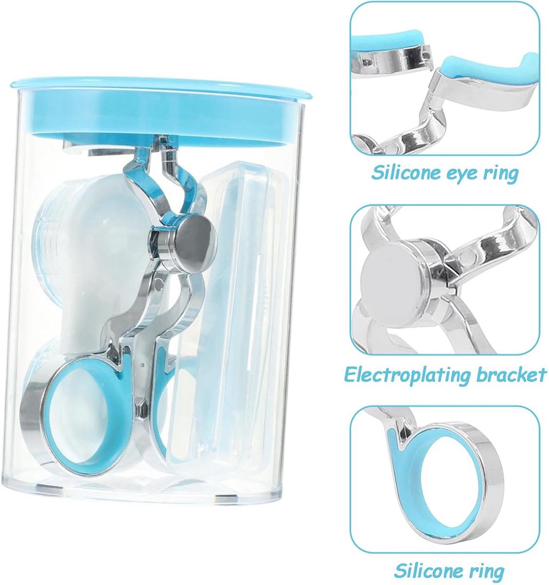 Contact Lens Wearing Aids - Eyelid Wear Aid - Lens Suction Cup - Contact Lens Holder - Contact Lens Eyelid Tensioner - Lens Suction Cup - Contact Lens Holder - Silicone Soft - Blue - Image 3
