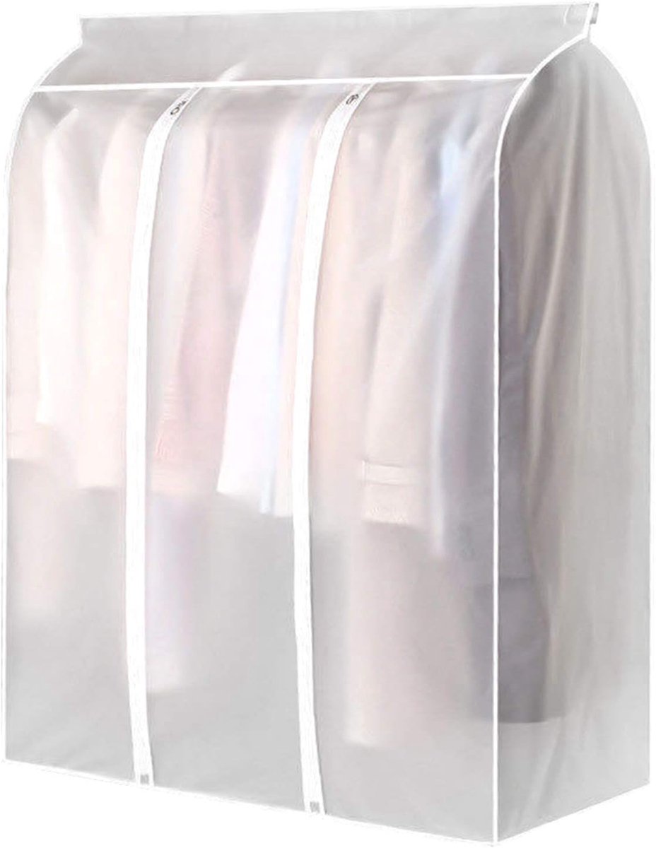 Garment Cover - Clothes Hanging Protector - Clothes Storage Bag - Garment Bag - Hanging Storage Bag - Transparent - Waterproof - For Wardrobe and Clothes Rack - With Zipper - 50*100*120cm - PEVA - Image 1