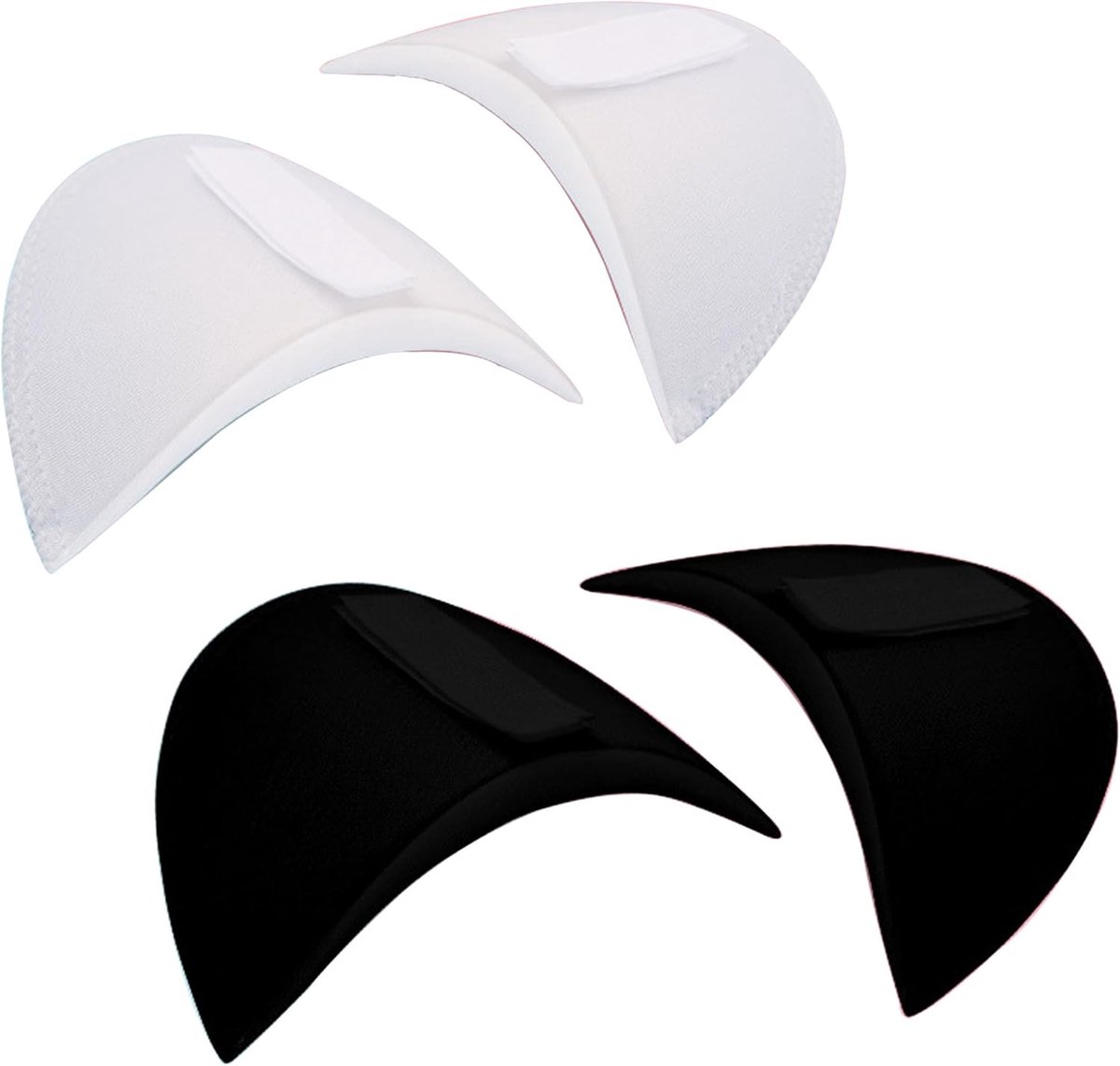 2 Pairs - Shoulder - 16*9*1.5cm - Black and White - Shoulder Pads - Shoulder Pads - Foam Padded - Shoulder Pads - Velcro - Soft Foam Padded - Reusable - For Blazer Clothing Crafts - Image 1