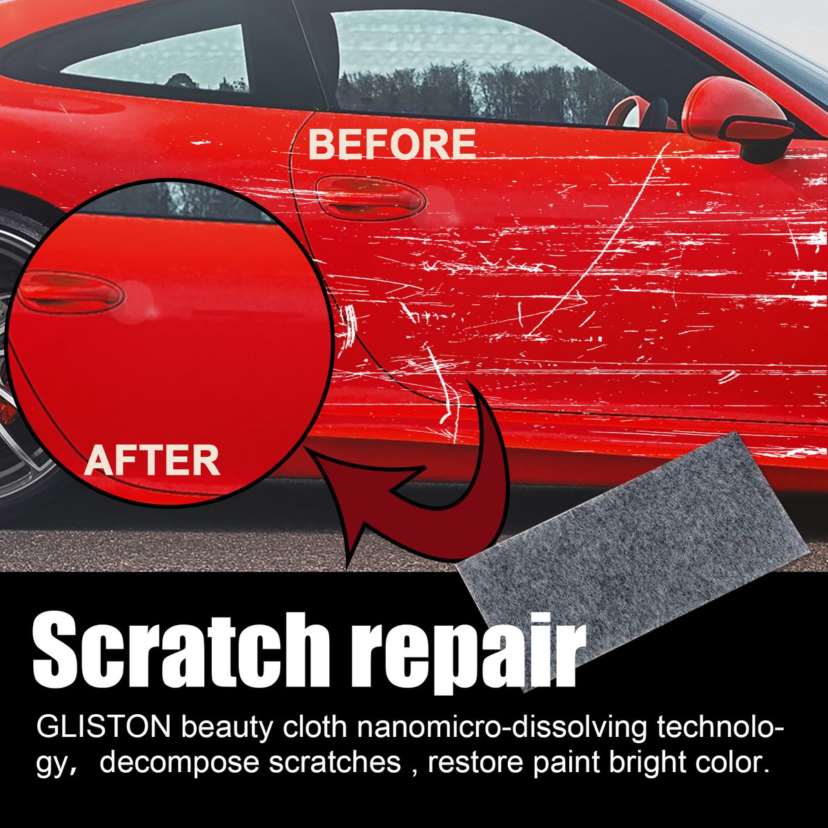 6 Pieces - Car Paint Scratch Remover Scratch Repair Cloth - Nano Scratch Cloth Clean Tool Repair Polishing Cloth - For Cars - Image 7